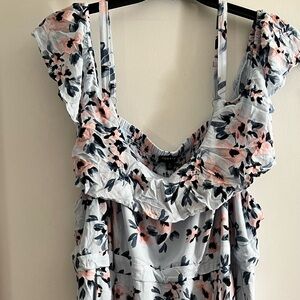 Blue Floral Off the Shoulder Torrid Dress